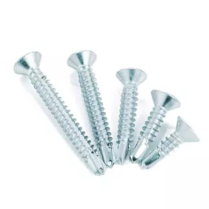 Zelfborende schroef platte kruiskop koolstofstaal verzinkt cr3 