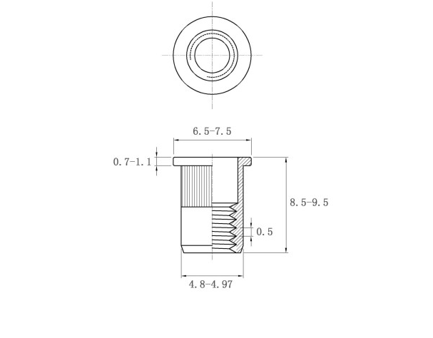 Platte klinkmoertekening